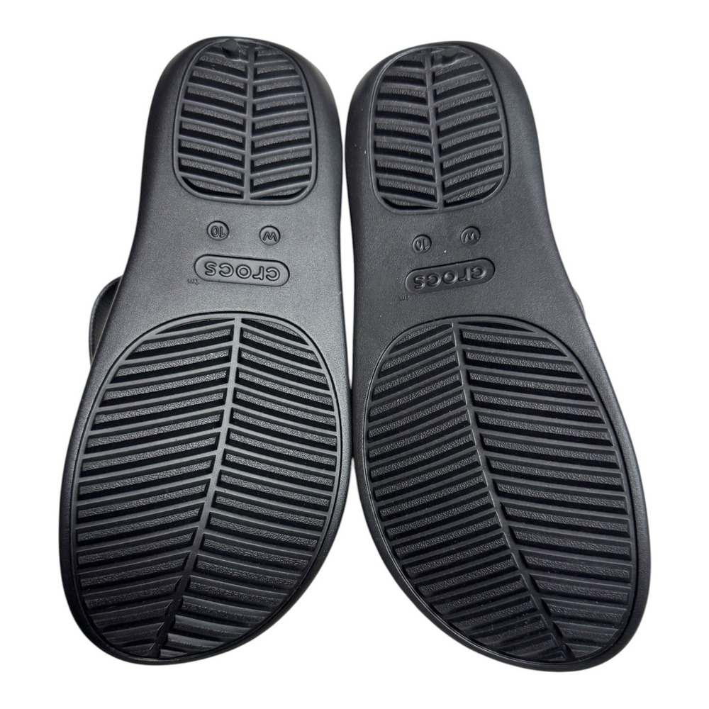 NWOT Women's Sz 10 Black Crocs Getaway Platform Flip Flop Sandals - Picture 4 of 5